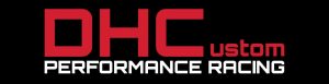 Logo DH Custom Performance Racing en rouge et blanc sur fond noir